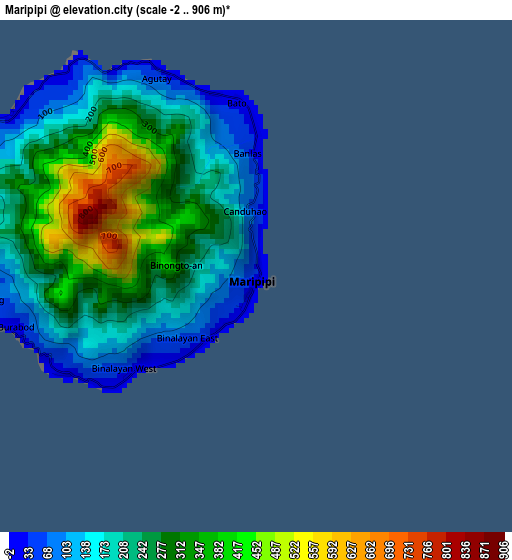 Maripipi elevation map