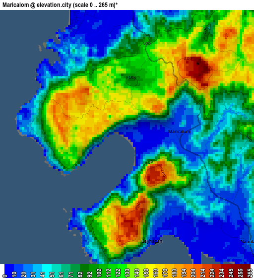 Maricalom elevation map