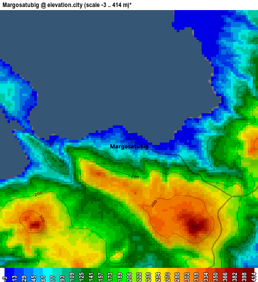 Margosatubig elevation map