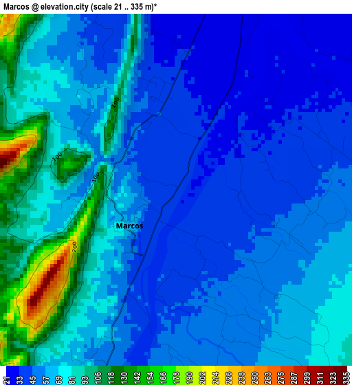 Marcos elevation map