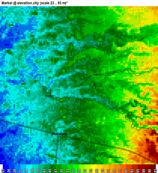 Marbel elevation map