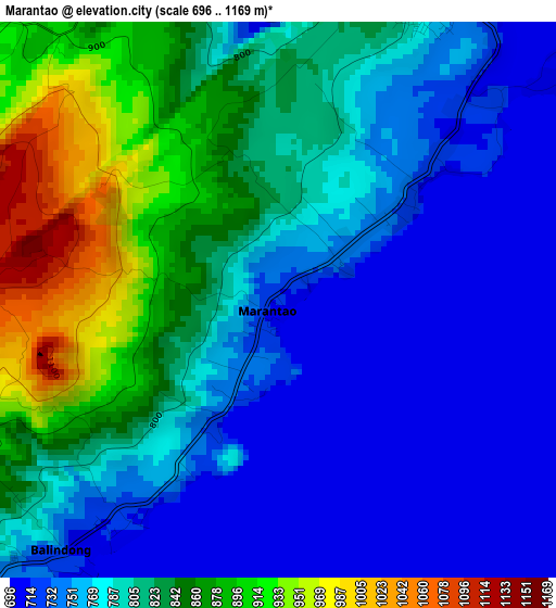 Marantao elevation map