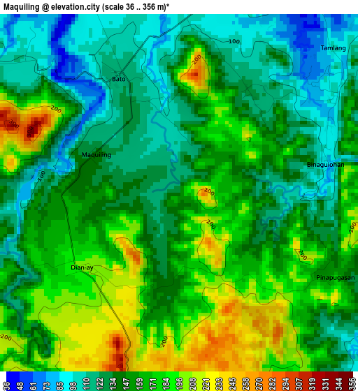 Maquiling elevation map