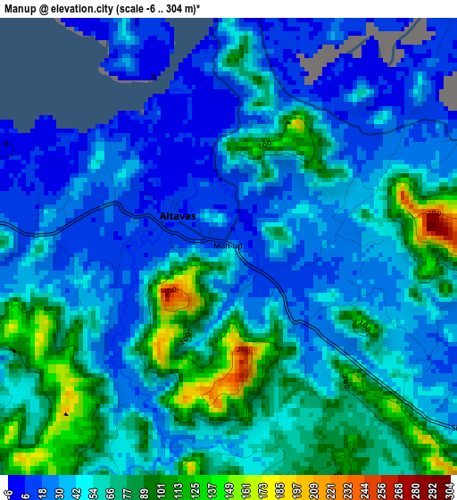 Manup elevation map