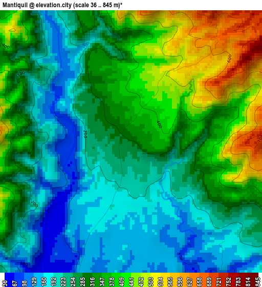 Mantiquil elevation map