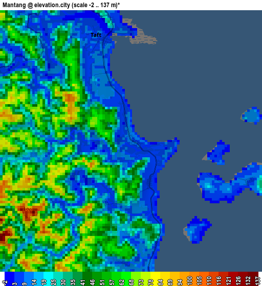 Mantang elevation map