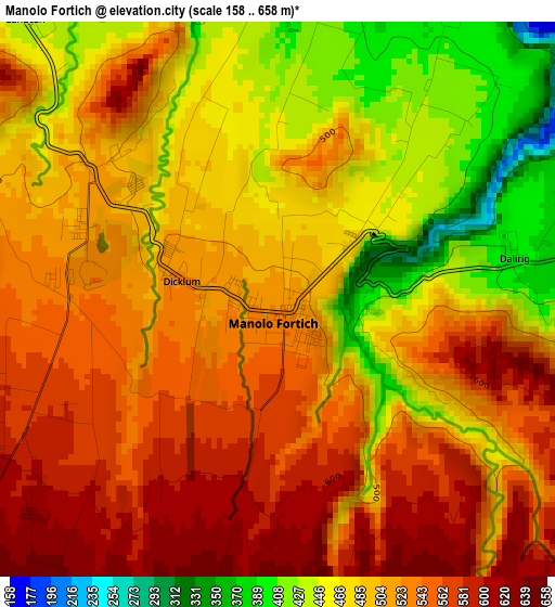 Manolo Fortich elevation map