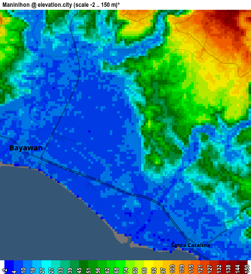 Maninihon elevation map