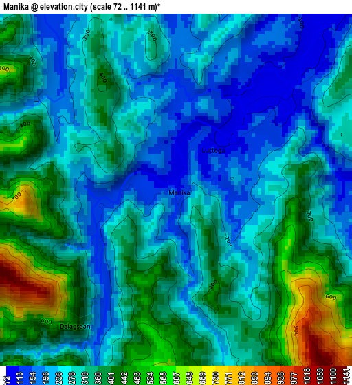 Manika elevation map