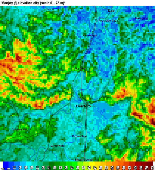 Manjoy elevation map