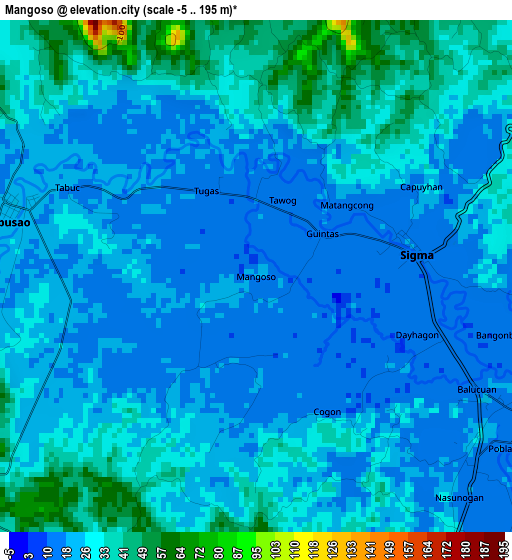 Mangoso elevation map