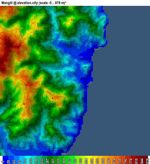 Mangili elevation map