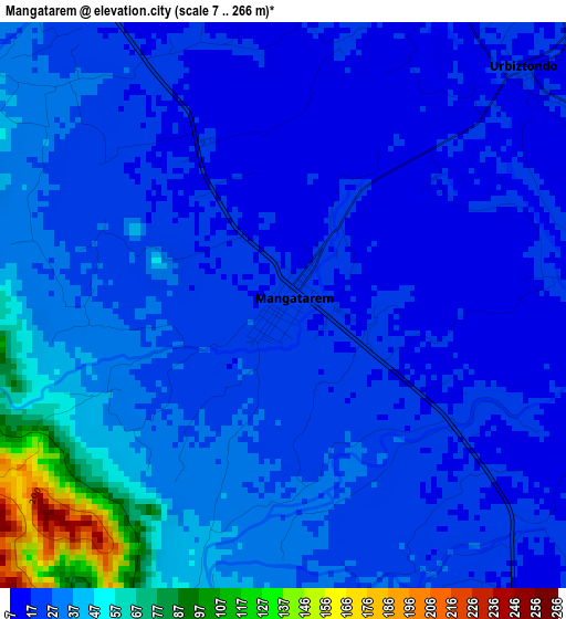 Mangatarem elevation map