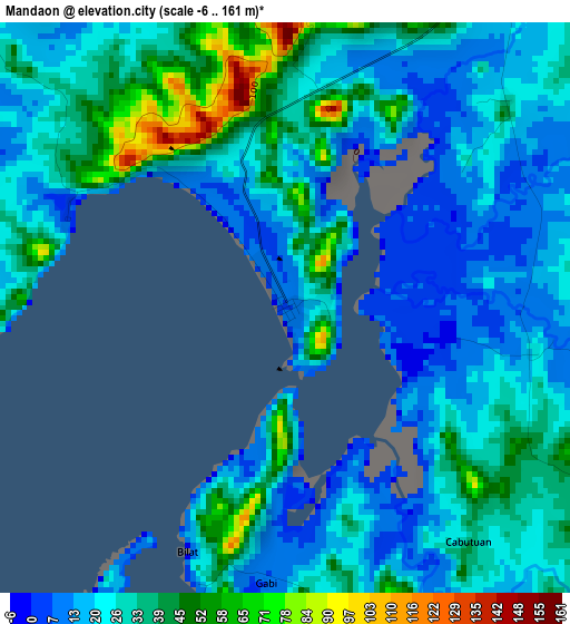 Mandaon elevation map
