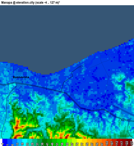 Manapa elevation map