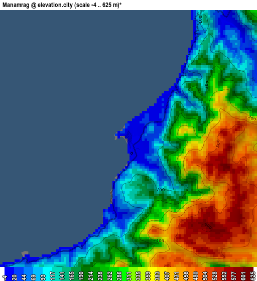 Manamrag elevation map