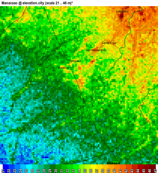 Manacsac elevation map