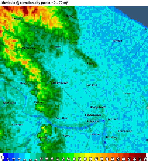 Mambulo elevation map