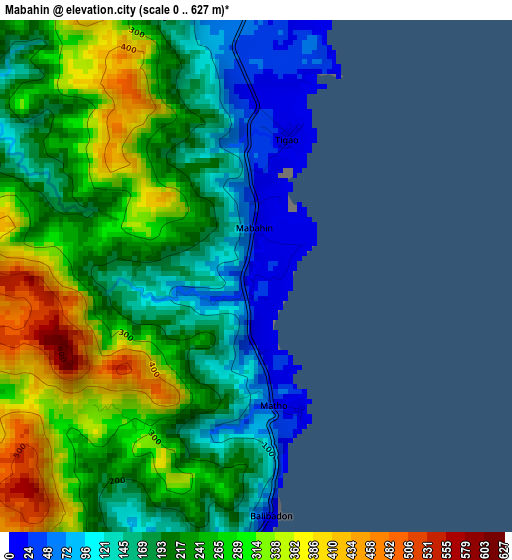 Mabahin elevation map