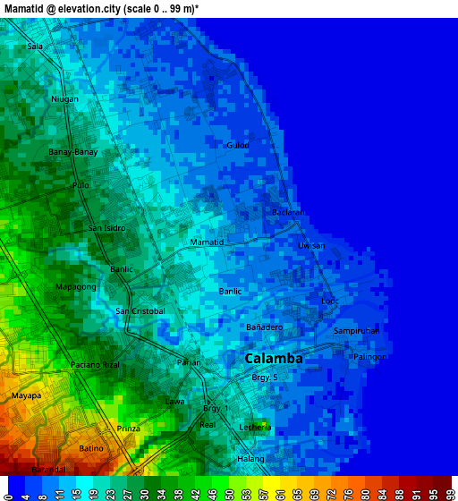 Mamatid elevation map