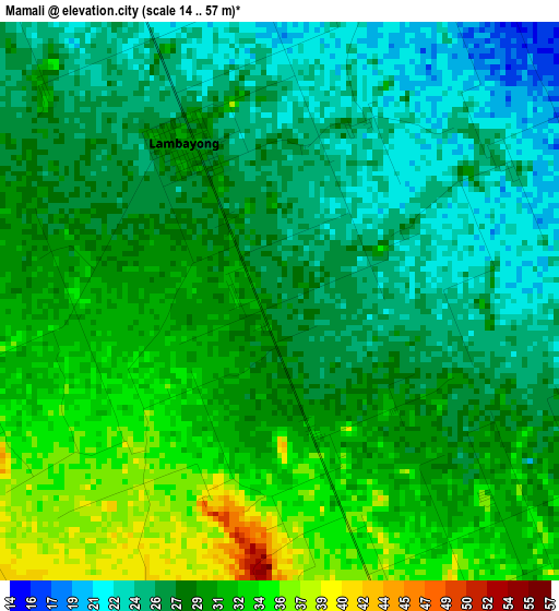 Mamali elevation map