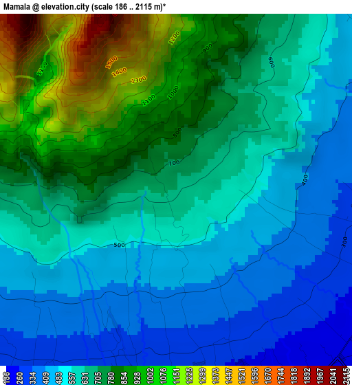 Mamala elevation map