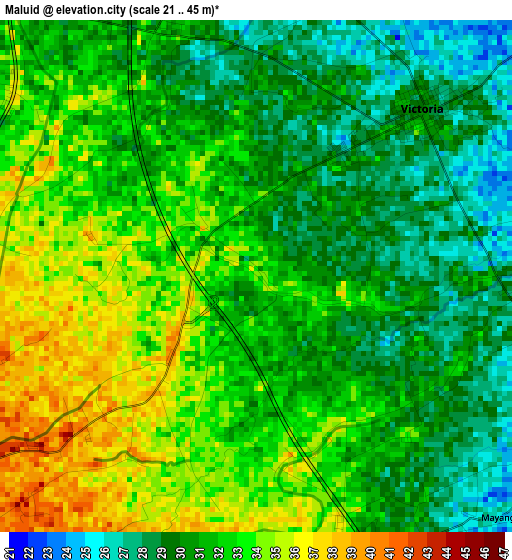 Maluid elevation map