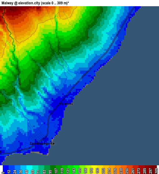 Malway elevation map