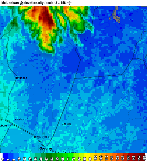 Maluanluan elevation map