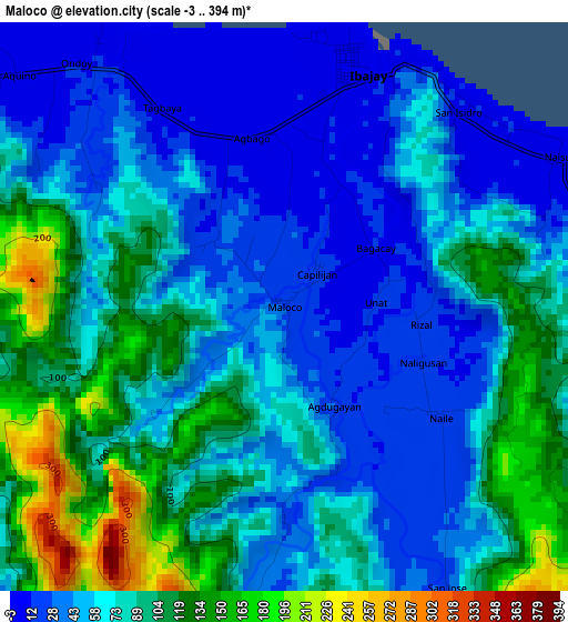 Maloco elevation map