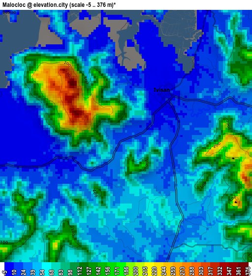 Malocloc elevation map