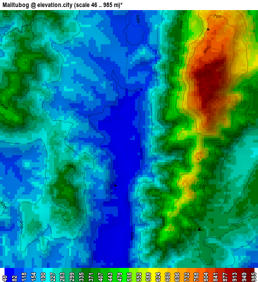 Malitubog elevation map