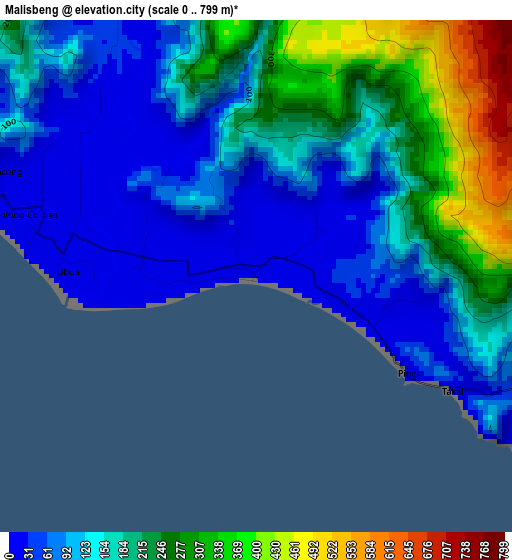 Malisbeng elevation map