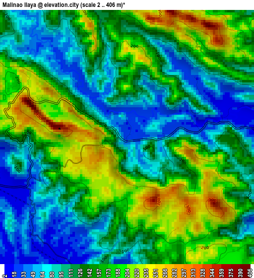 Malinao Ilaya elevation map