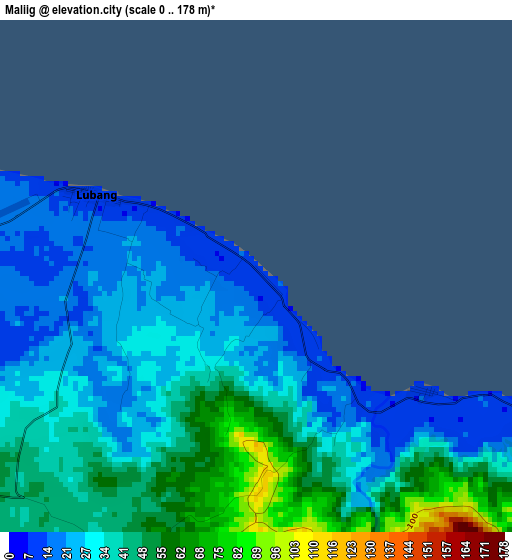 Maliig elevation map