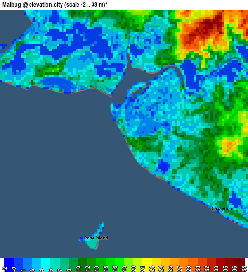 Malbug elevation map