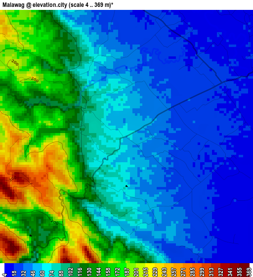 Malawag elevation map