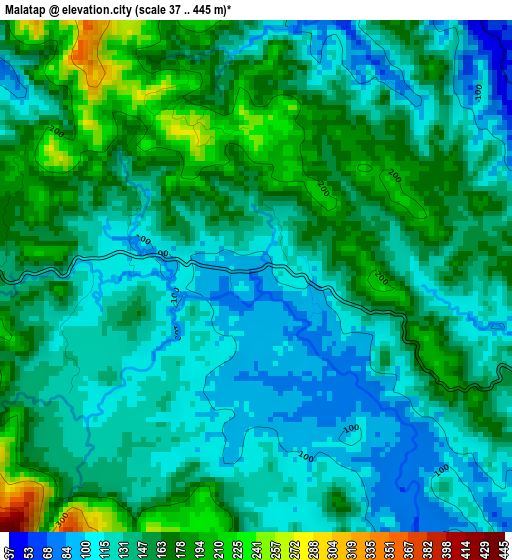 Malatap elevation map