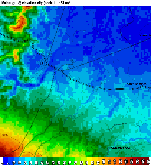 Malasugui elevation map