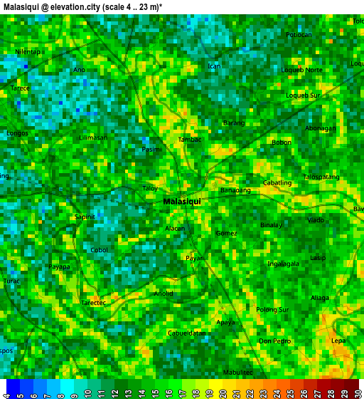 Malasiqui elevation map