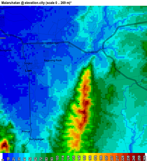 Malaruhatan elevation map