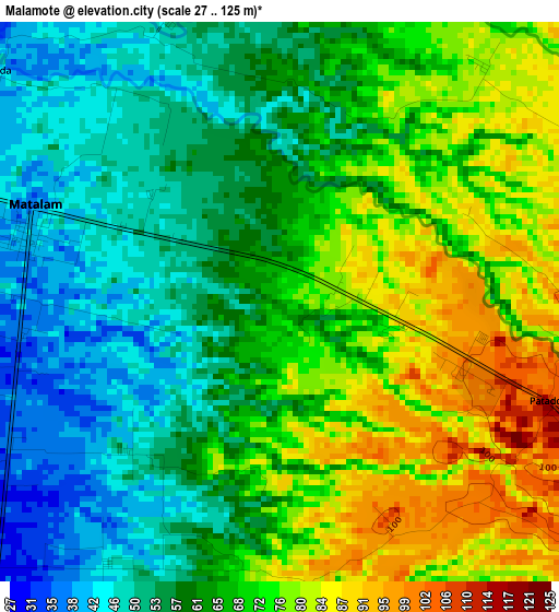 Malamote elevation map