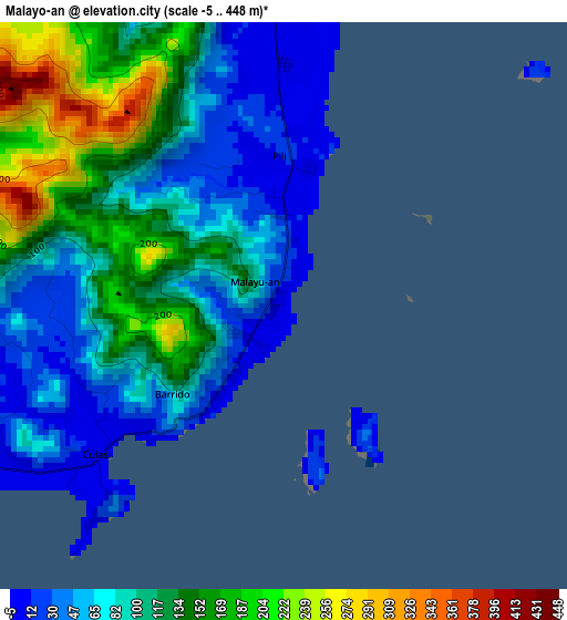 Malayo-an elevation map