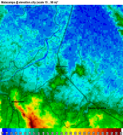 Malacampa elevation map
