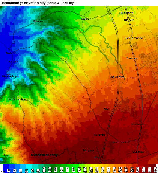 Malabanan elevation map