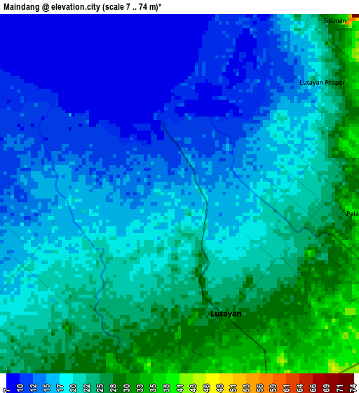 Maindang elevation map