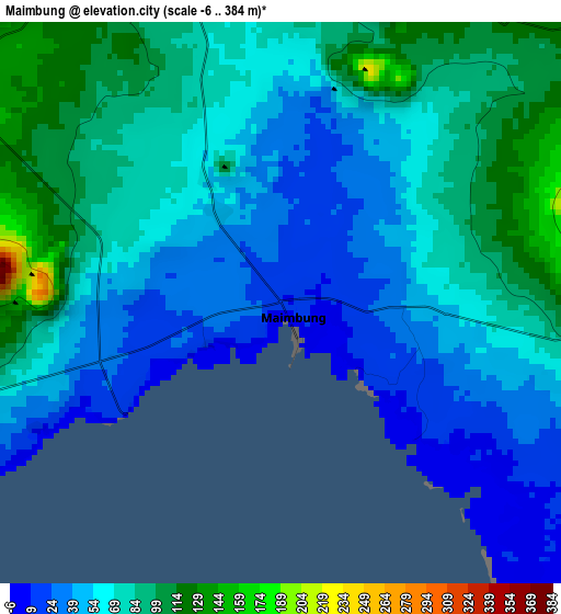 Maimbung elevation map