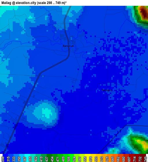 Mailag elevation map