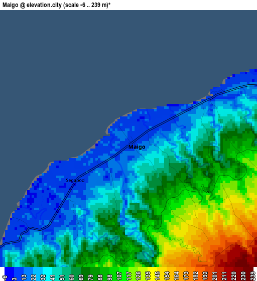 Maigo elevation map