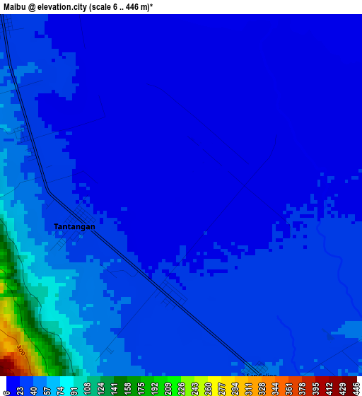 Maibu elevation map